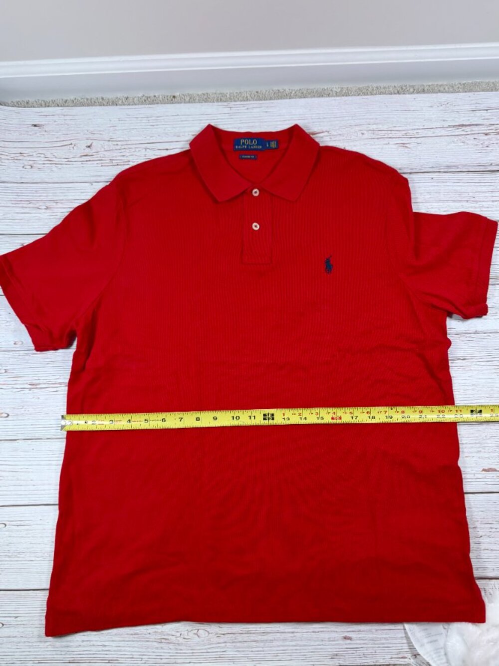 Polo Ralph Lauren Red Classic Fit Short Sleeve Polo Shirt - Picture 6 of 8